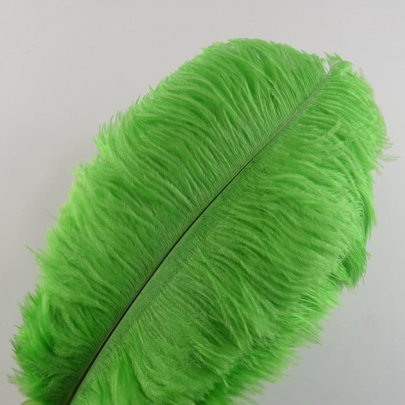 Sowder 10pcs Ostrich Feathers 12-14inch(30-35cm) for Home Wedding Decoration(Lime Green) - Image 2